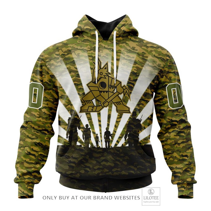 Personalized NHL Arizona Coyotes Special Military Camo Kits For Veterans Day And Rememberance Day 3D Shirt, Hoodie 18