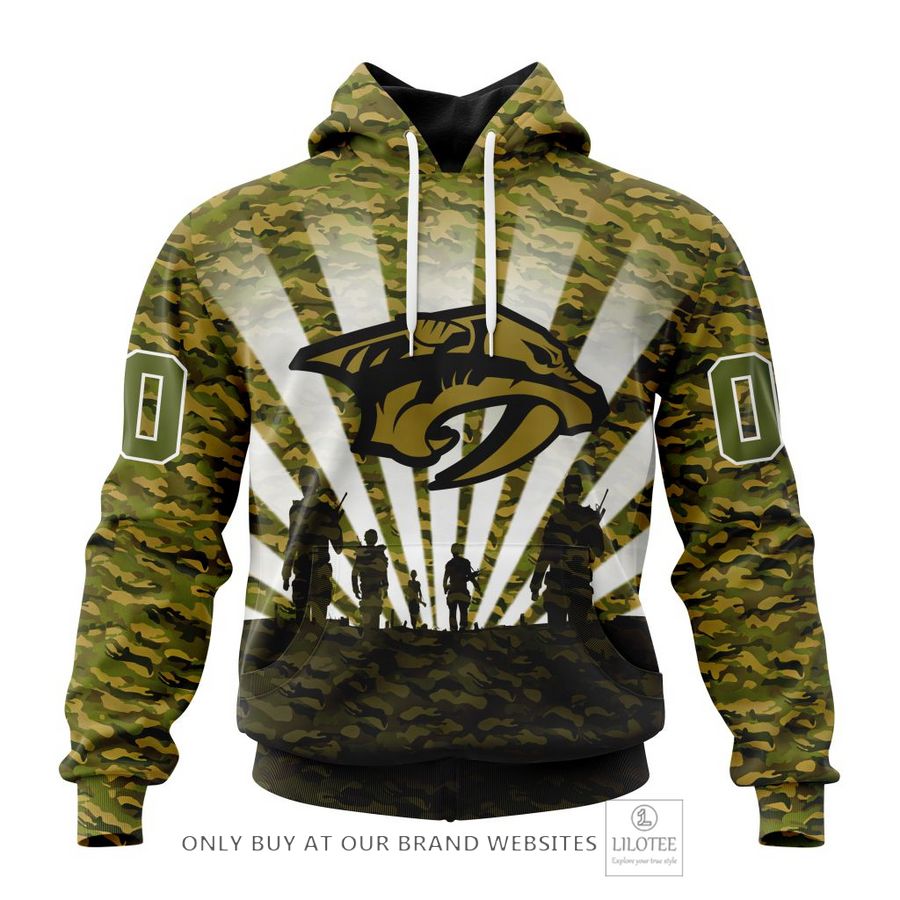 Personalized NHL Nashville Predators Special Military Camo Kits For Veterans Day And Rememberance Day 3D Shirt, Hoodie 19
