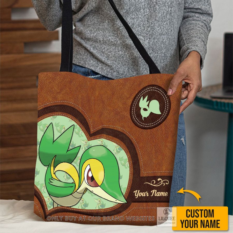 Personalized Pokemon Snivy All Over Tote bag 2
