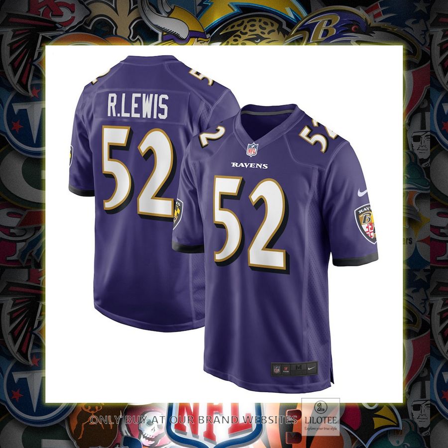 Ray Lewis Baltimore Ravens Nike Retired Purple Football Jersey 5