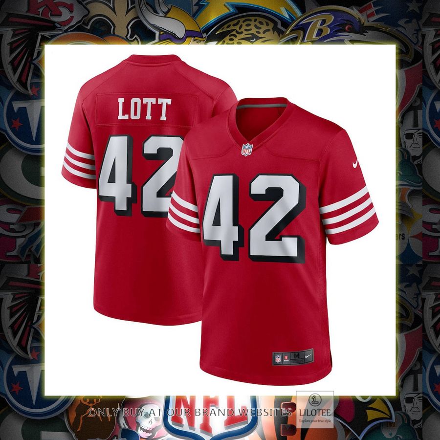 Ronnie Lott San Francisco 49Ers Nike Retired Alternate Game Scarlet Football Jersey 7