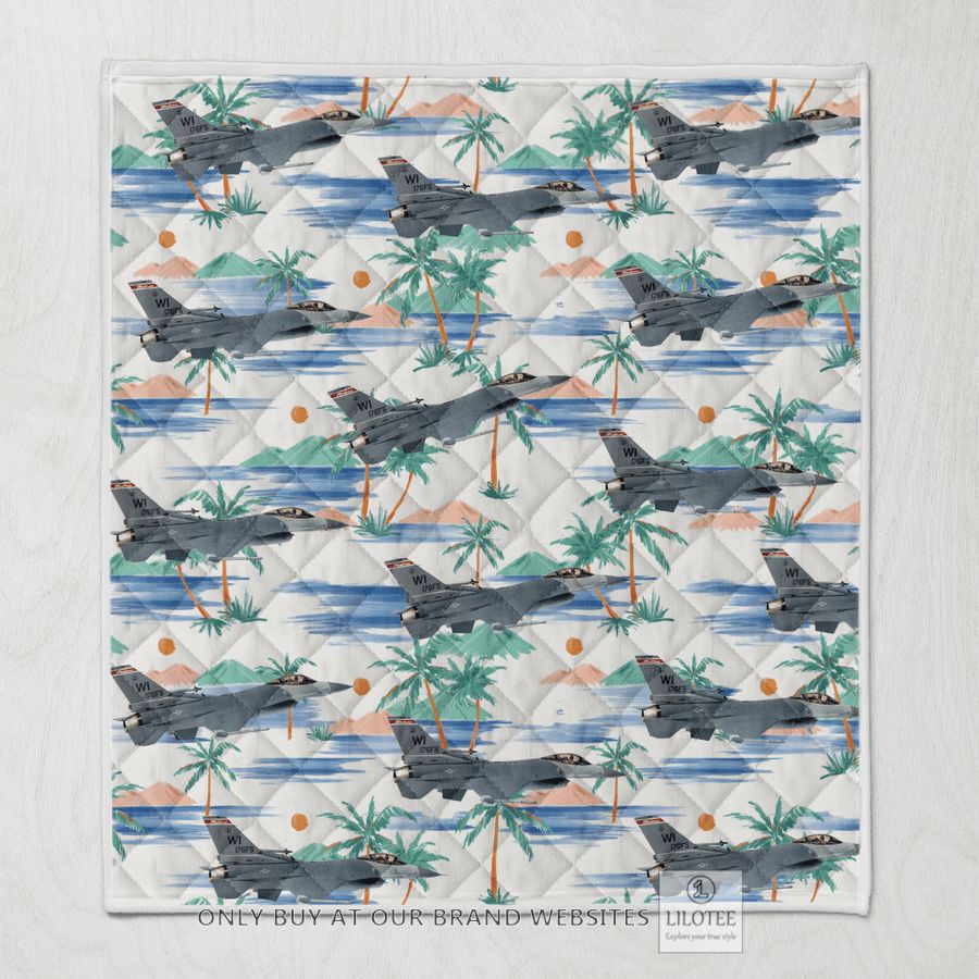 US Air Force Wisconsin Air National Guard 115th Fighter Wing F-16 Fighting Falcon Quilt 25