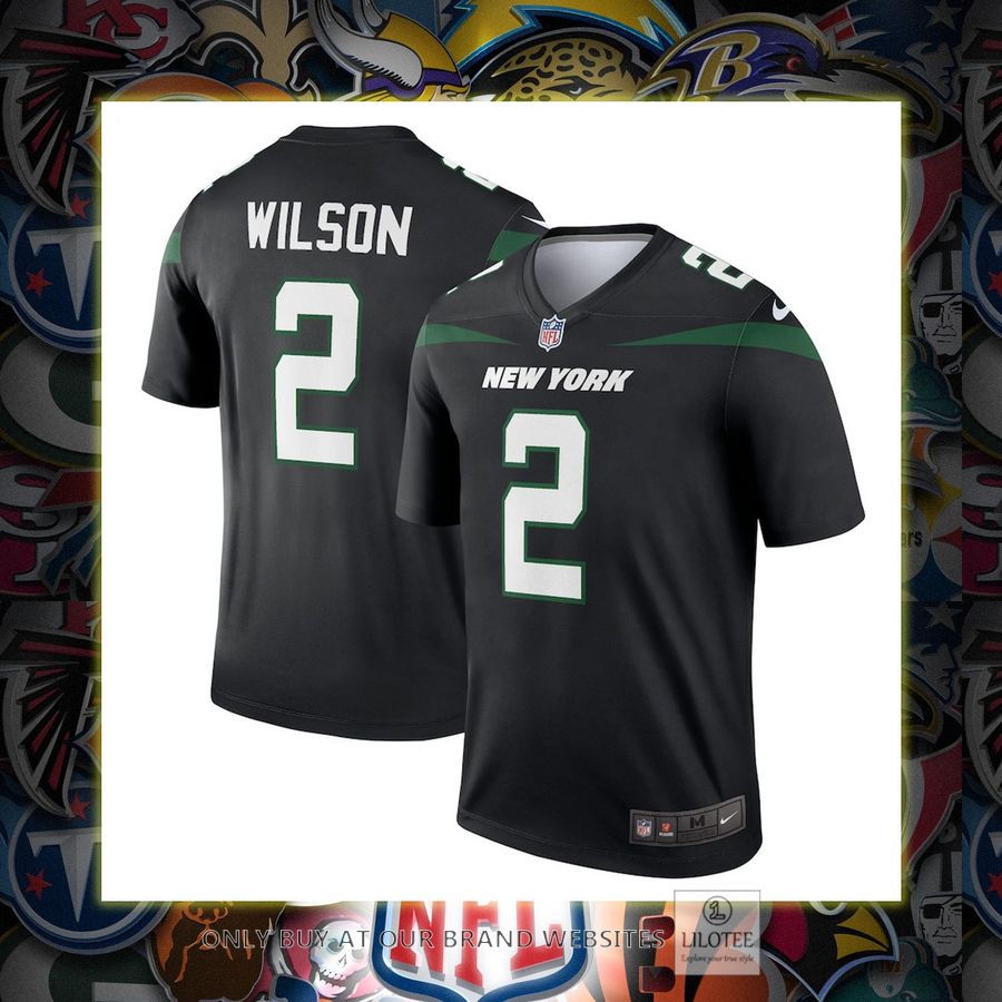 Zach Wilson New York Jets Nike Legend Black Football Jersey 8