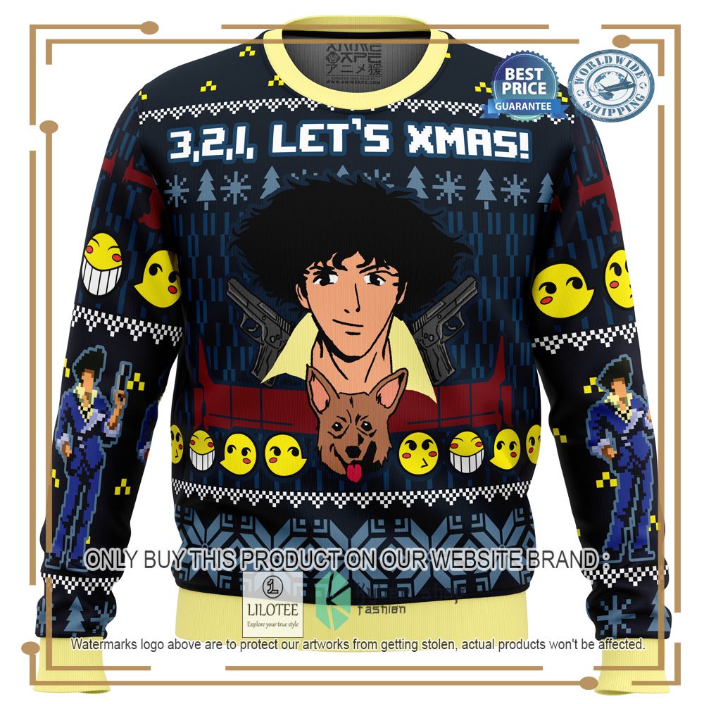 3 2 1 Let's Xmas Cowboy Bebop Ugly Christmas Sweater - LIMITED EDITION 6