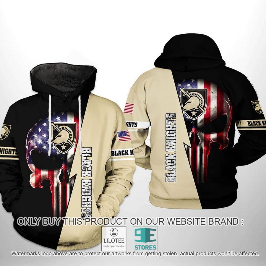 Army Black Knights NCAA US Flag Punisher Skull 3D Hoodie, Zip Hoodie - LIMITED EDITION 9