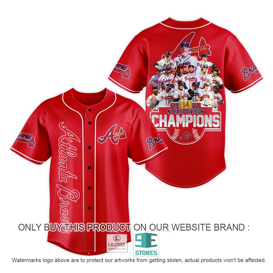 Atlanta Braves Champions 2022 Red Baseball Jersey 4
