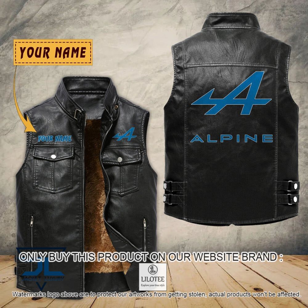 Automobiles Alpine Custom Name Sleeveless Velet Vest Jacket - LIMITED EDITION 6