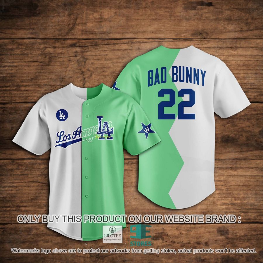 Bad Bunny MLB Los Angeles Dodgers Personalized Baseball Jersey 4