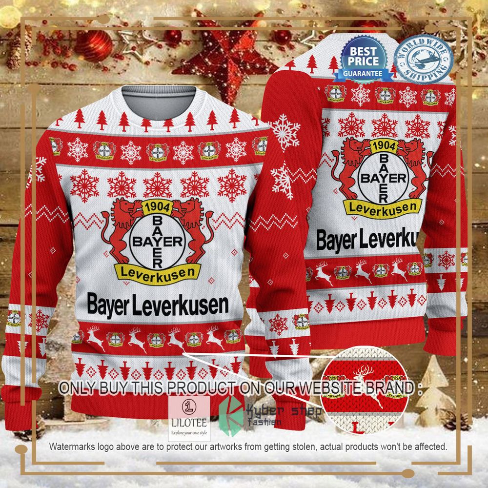 Bayer 04 Leverkusen white Ugly Christmas Sweater - LIMITED EDITION 6