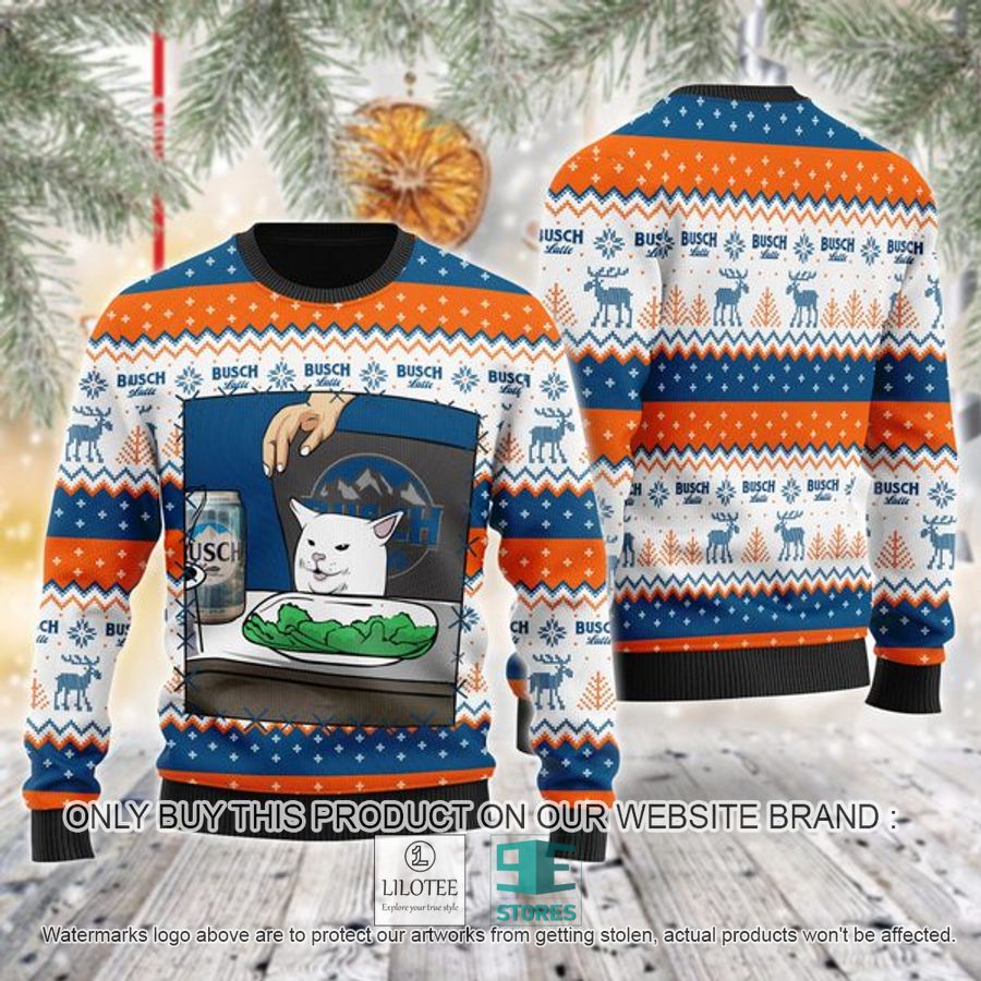 Busch Latte Cat Meme Ugly Christmas Sweater - LIMITED EDITION 8