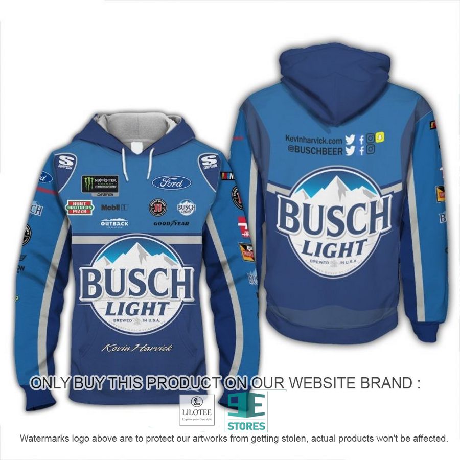 Busch Light Kevin Harvick Racing 3D Shirt, Hoodie 8