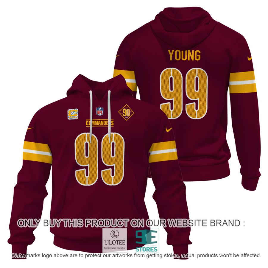 Chase Young 99 Washington Commanders dark red shirt, Hoodie - LIMITED EDITION 17