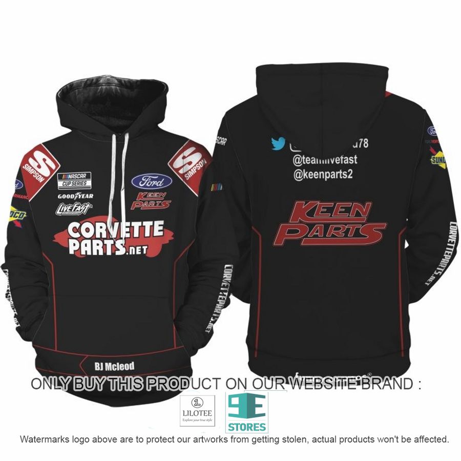 Corvete Parts BJ McLeod Nascar 2022 Racing 3D Shirt, Hoodie 8