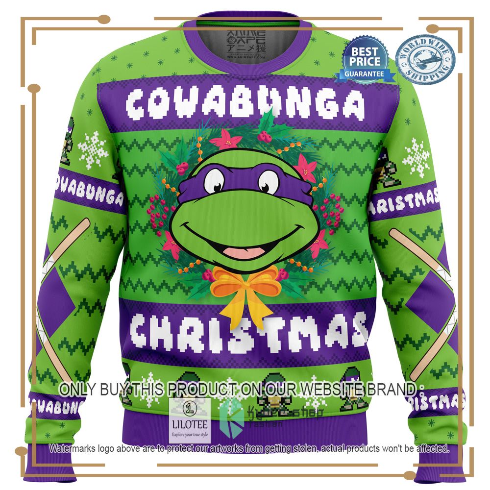 Cowabunga Donatello Christmas Teenage Mutant Ninja Turtles Ugly Christmas Sweater - LIMITED EDITION 6