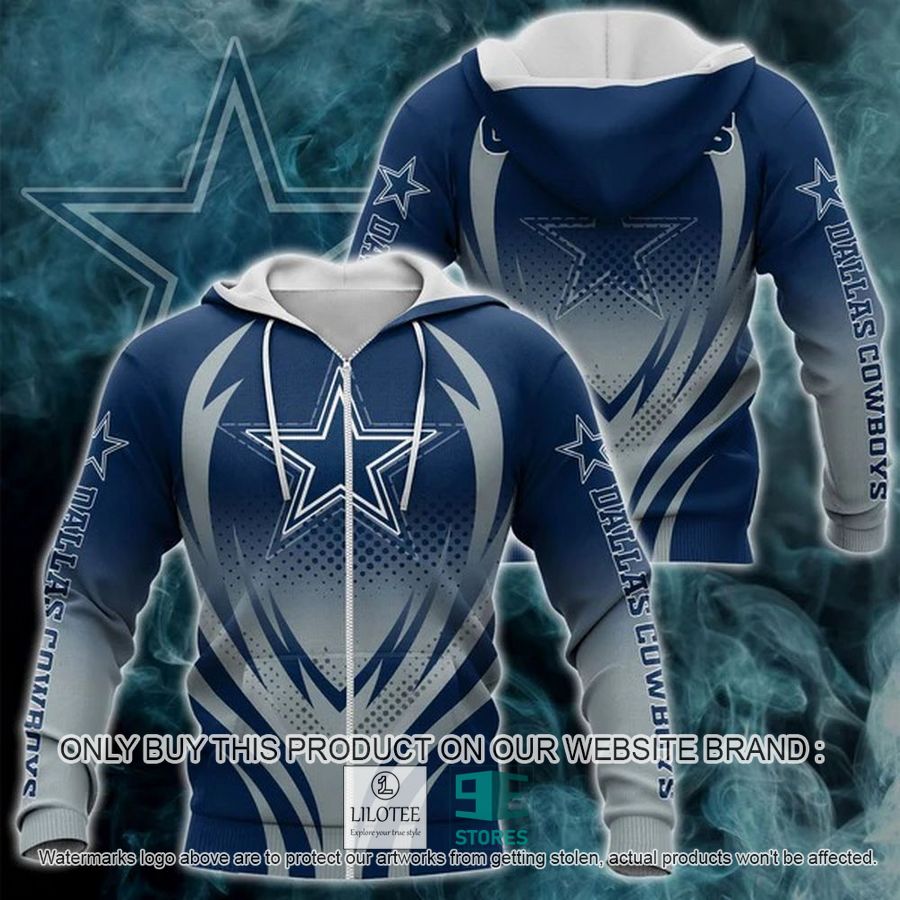 Dallas Cowboys blue grey 3D Hoodie, Zip Hoodie - LIMITED EDITION 8