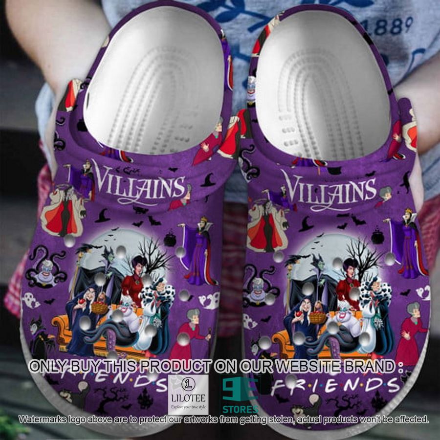 Disney Villains Friends purple Crocs Crocband Shoes - LIMITED EDITION 4