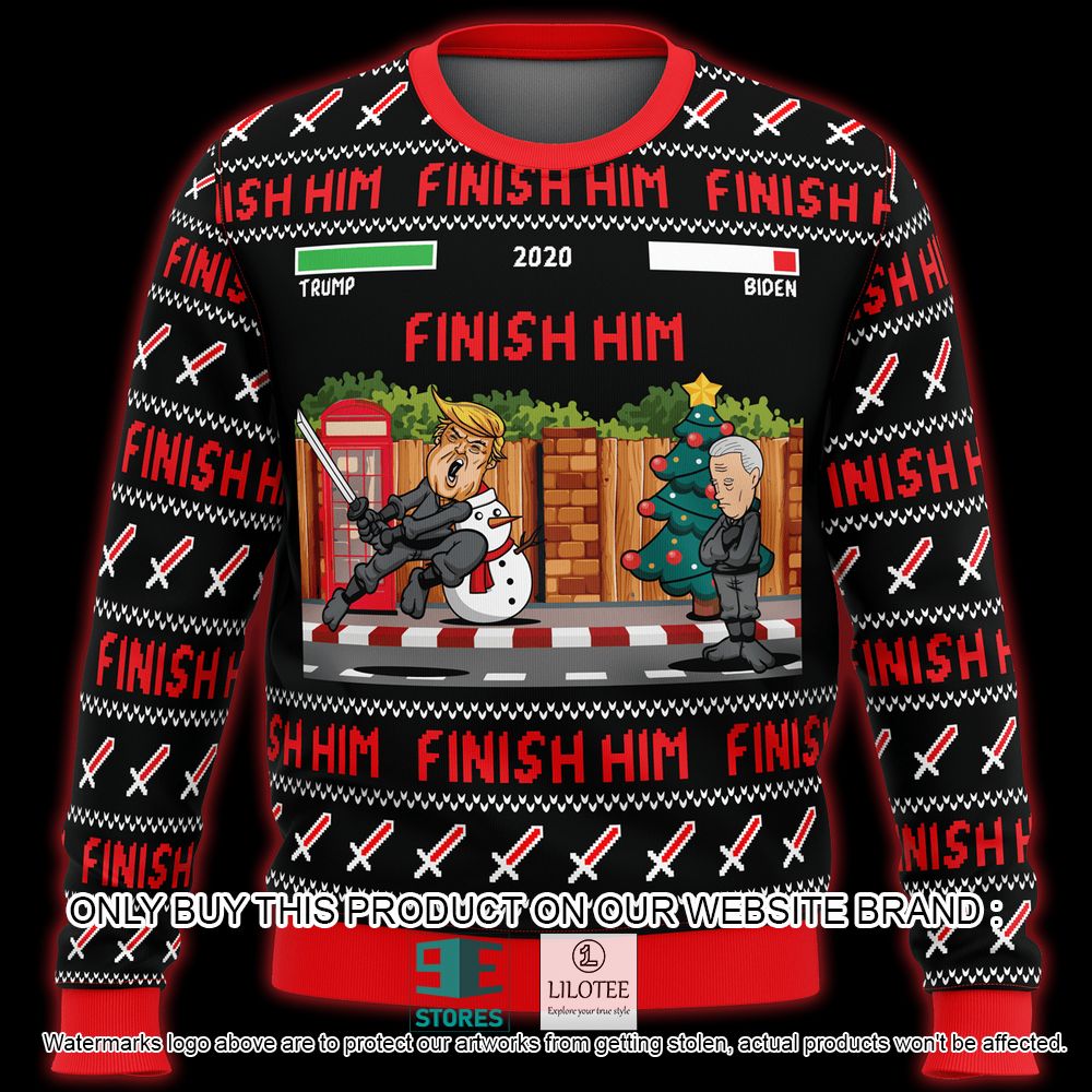 Donald Trump Finish Him Ugly Christmas Sweater - LIMITED EDITION 5