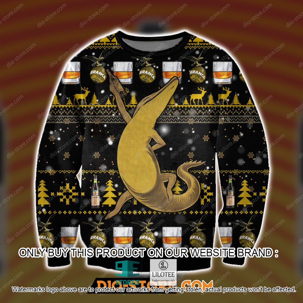 Fernet-Branca Beer Black Yellow Ugly Christmas Sweater - LIMITED EDITION 11