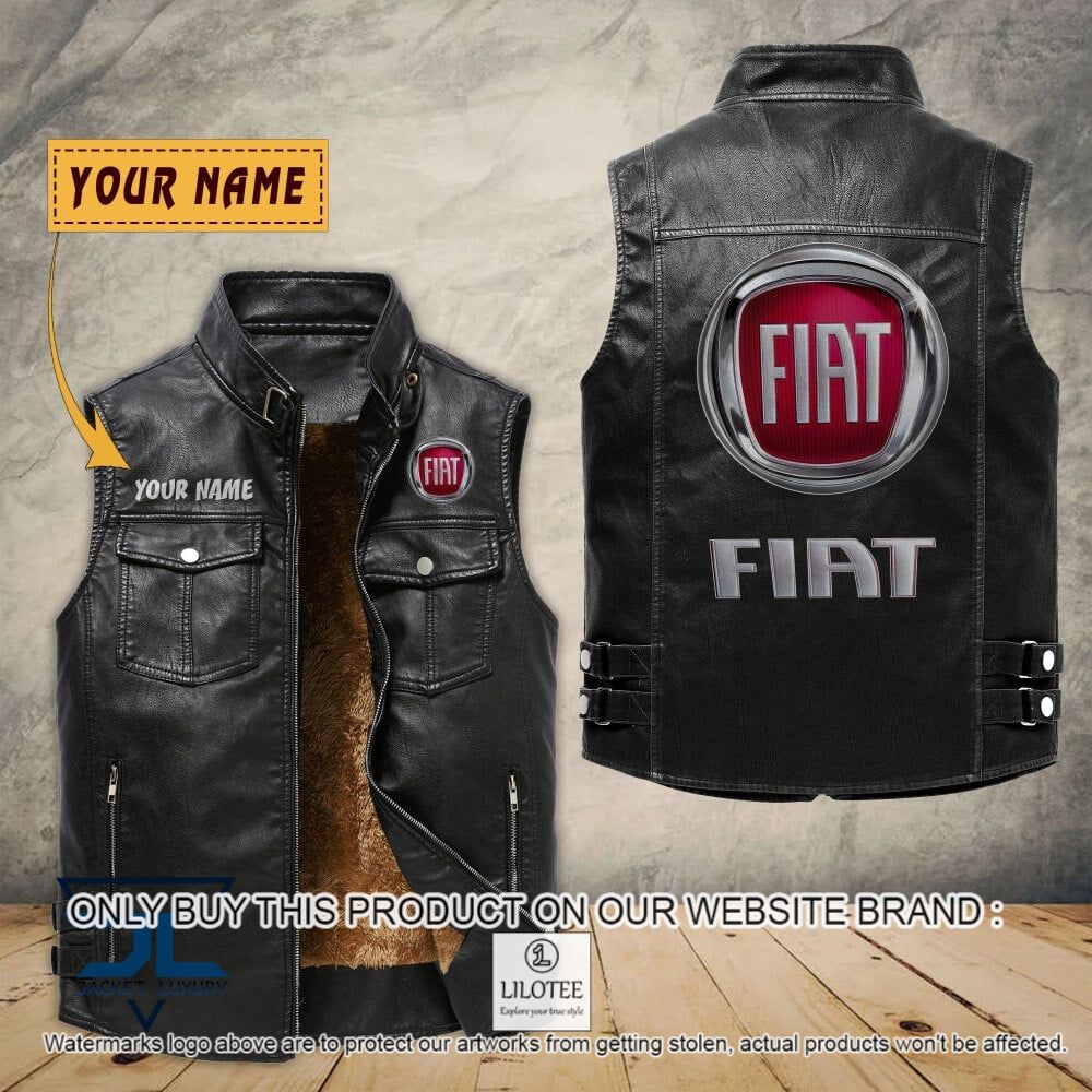 Fiat Custom Name Sleeveless Velet Vest Jacket - LIMITED EDITION 7