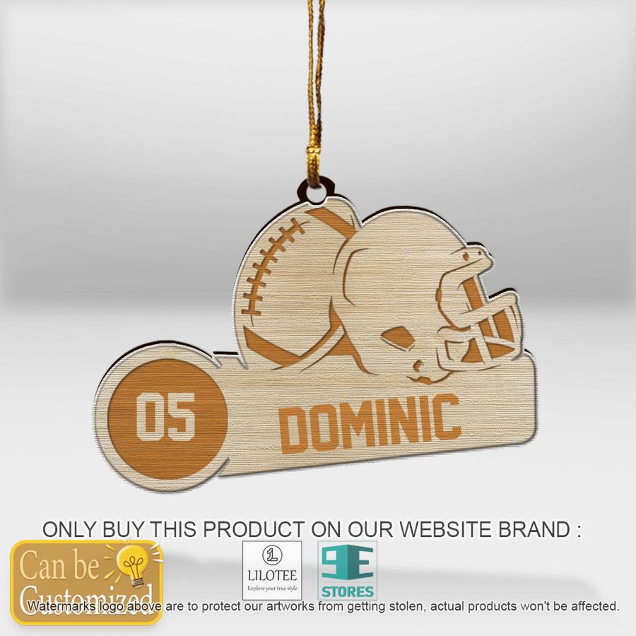 Football Player Helmet Wooden Ornament - LIMITED EDITION 12