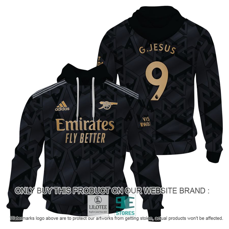 Gabriel Jesus 9 Arsenal FC Emirates Fly Better Adidas 3D Shirt, Hoodie - LIMITED EDITION 16