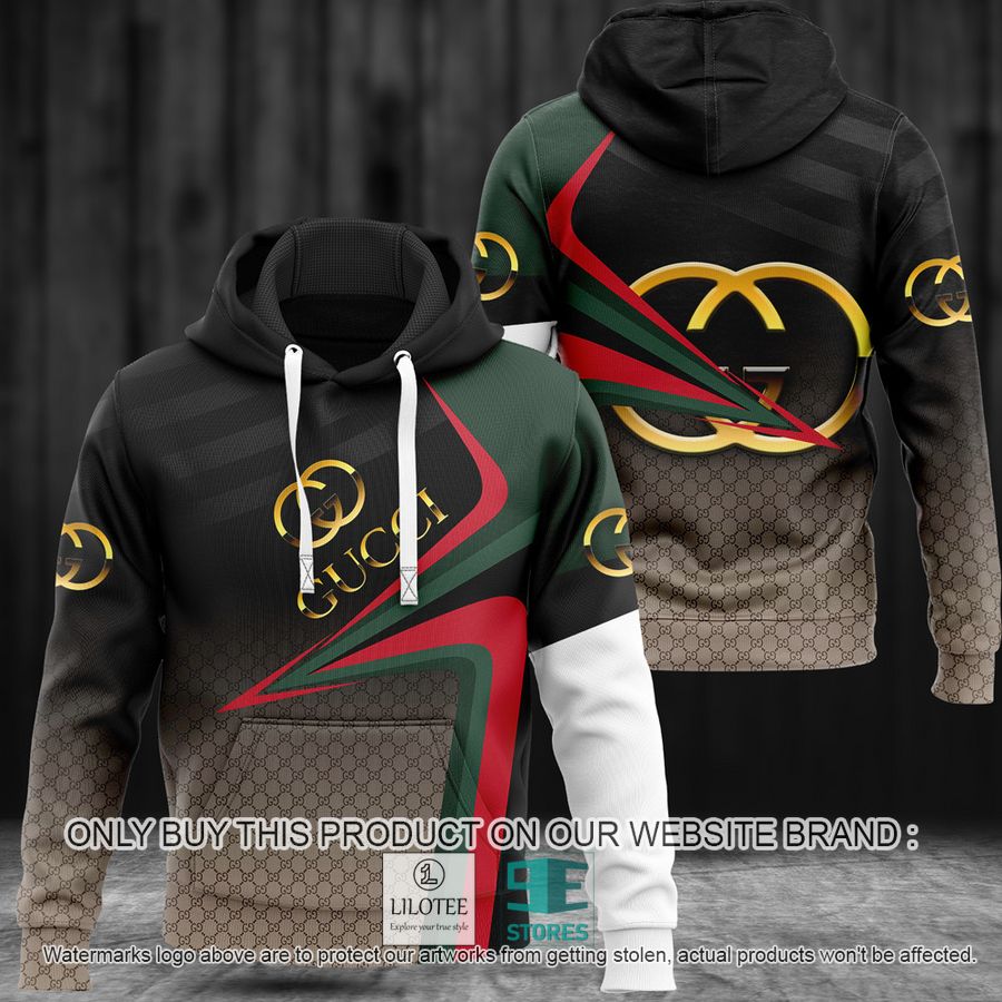 Gucci black brown 3D Hoodie - LIMITED EDITION 8