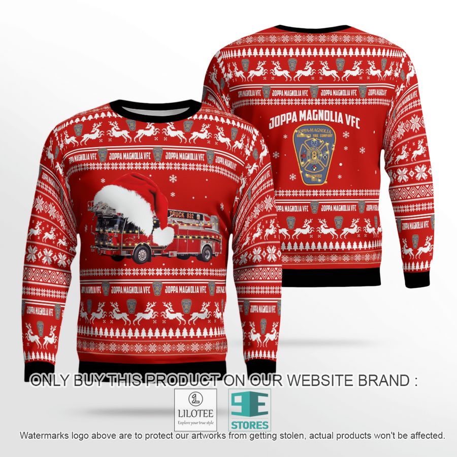 Harford County Maryland Joppa Magnolia Volunteer Fire Company - Fort Hanson Christmas Sweater - LIMITED EDITION 19