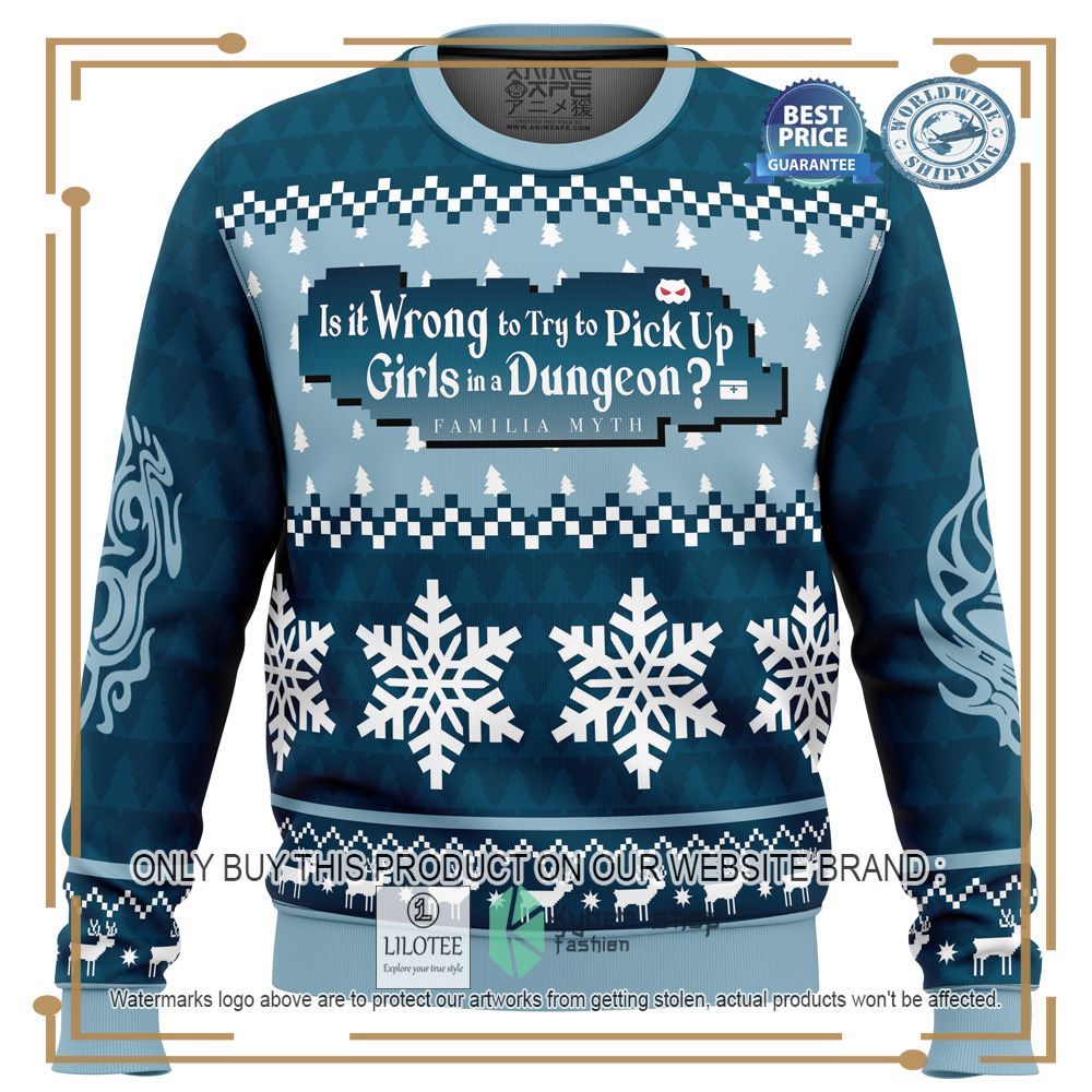 Hestia Familia Emblem DanMachi Ugly Christmas Sweater - LIMITED EDITION 11