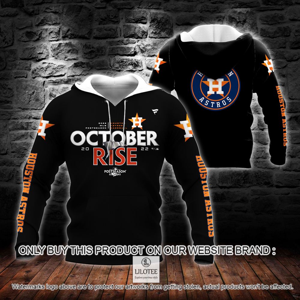 Houston Astros October 2022 Rise Black 3D Hoodie, Shirt - LIMITED EDITION 8