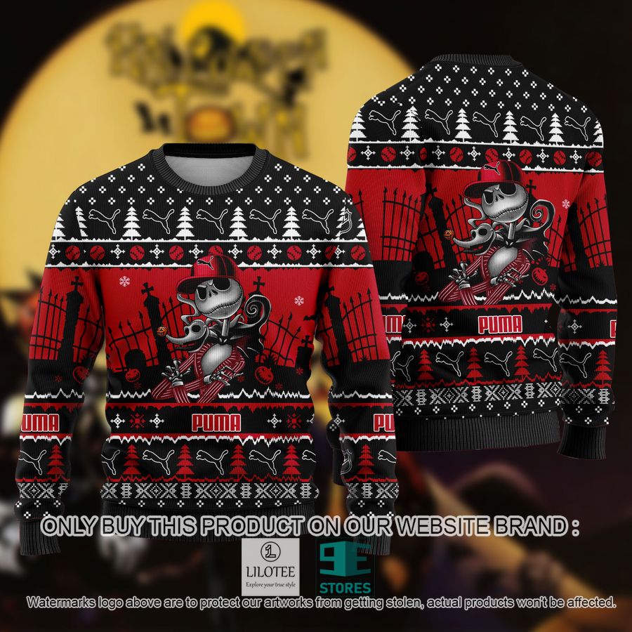 Jack Skellington Puma Logo Ugly Christmas Sweater - LIMITED EDITION 9