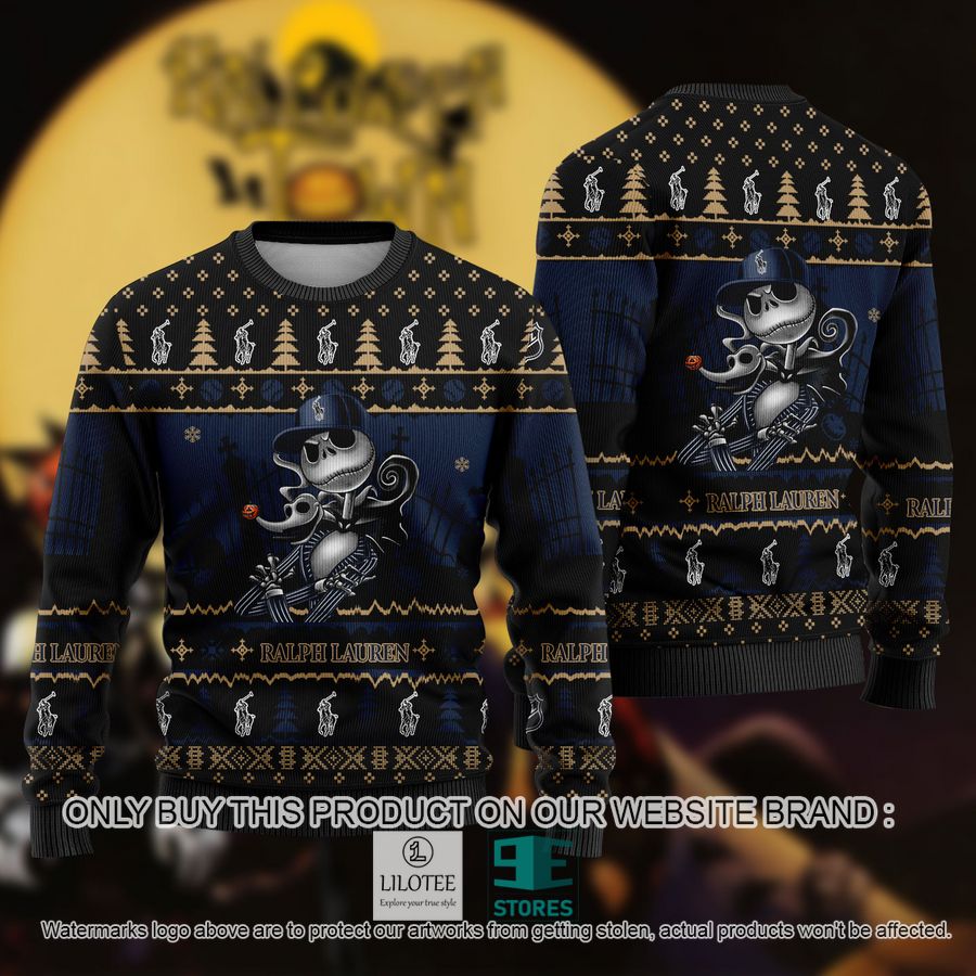 Jack Skellington Raph Lauren Logo Ugly Christmas Sweater - LIMITED EDITION 9