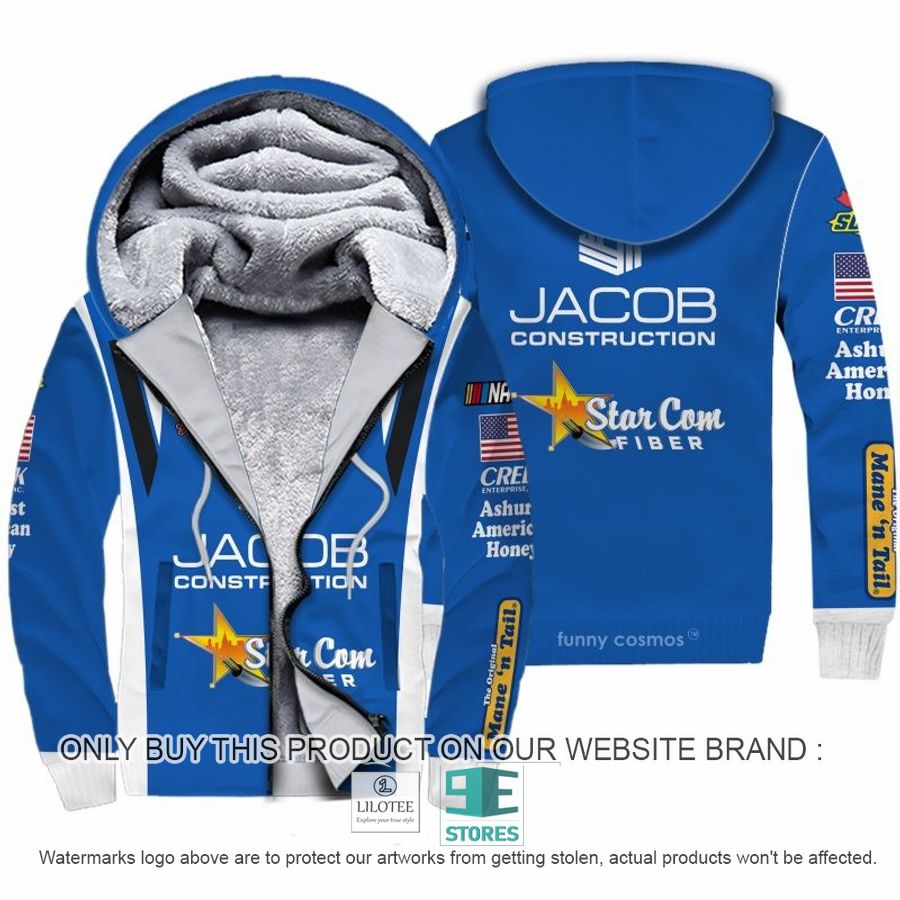 Jacob Struction Derrike Cope Nascar 2022 Racing Fleece Hoodie 8