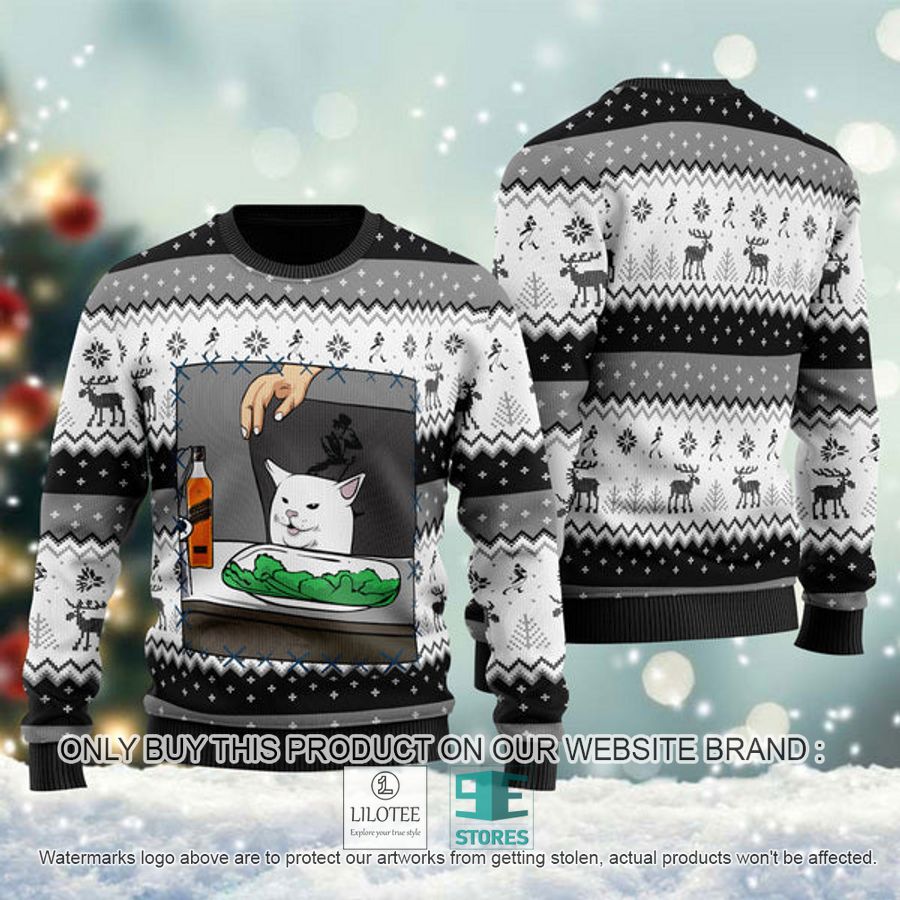 Johnnie Walker Cat Meme Ugly Christmas Sweater - LIMITED EDITION 8