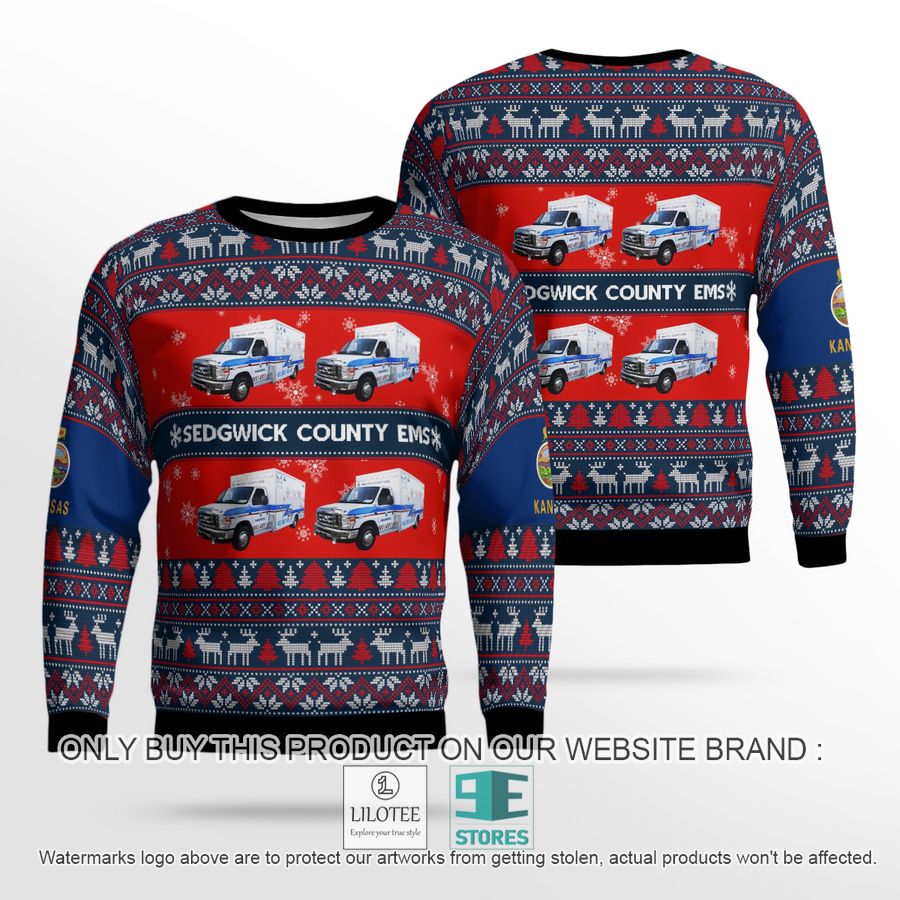 Kansas Sedgwick County EMS Christmas Sweater - LIMITED EDITION 18