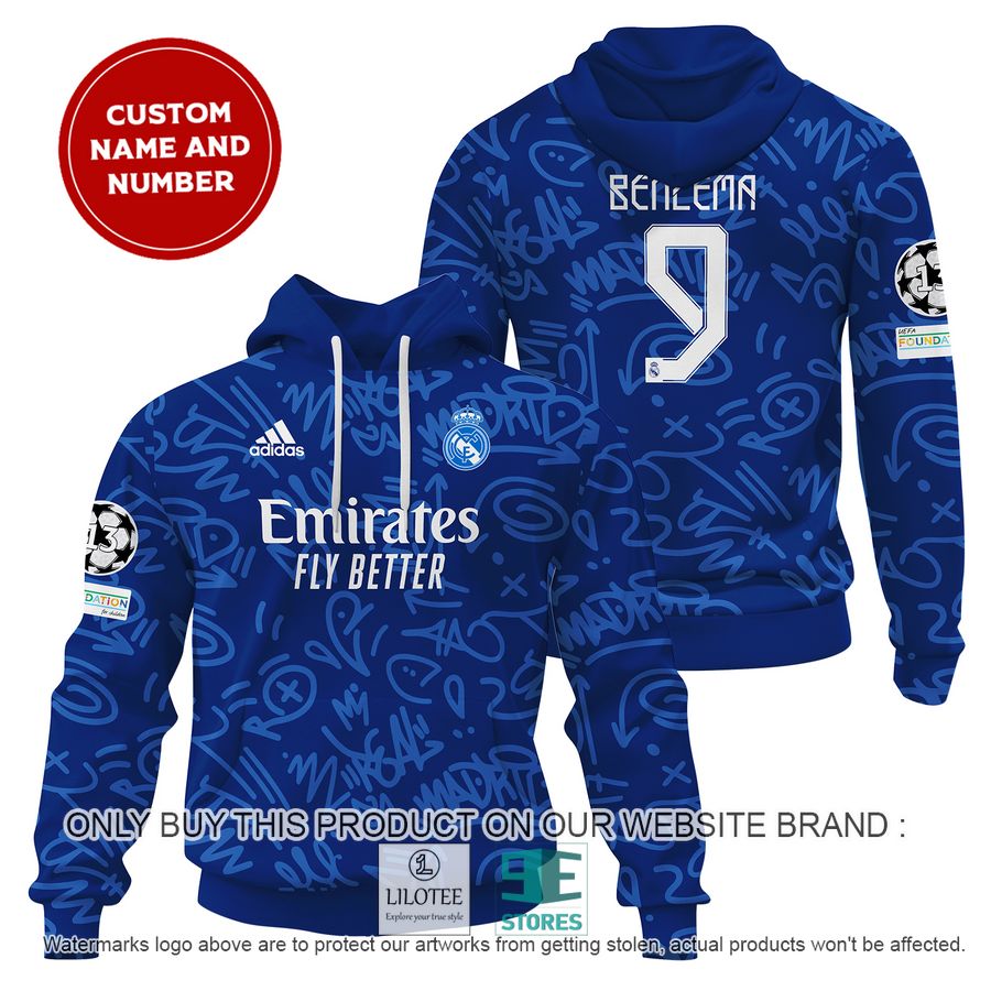 Karim Benzema 9 Real Madrid FC blue Shirt, Hoodie - LIMITED EDITION 17