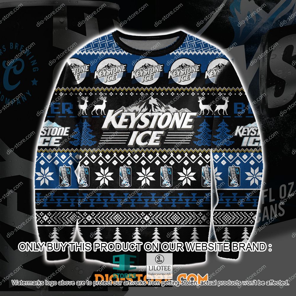 Keystone Ice Beer Ugly Christmas Sweater - LIMITED EDITION 10
