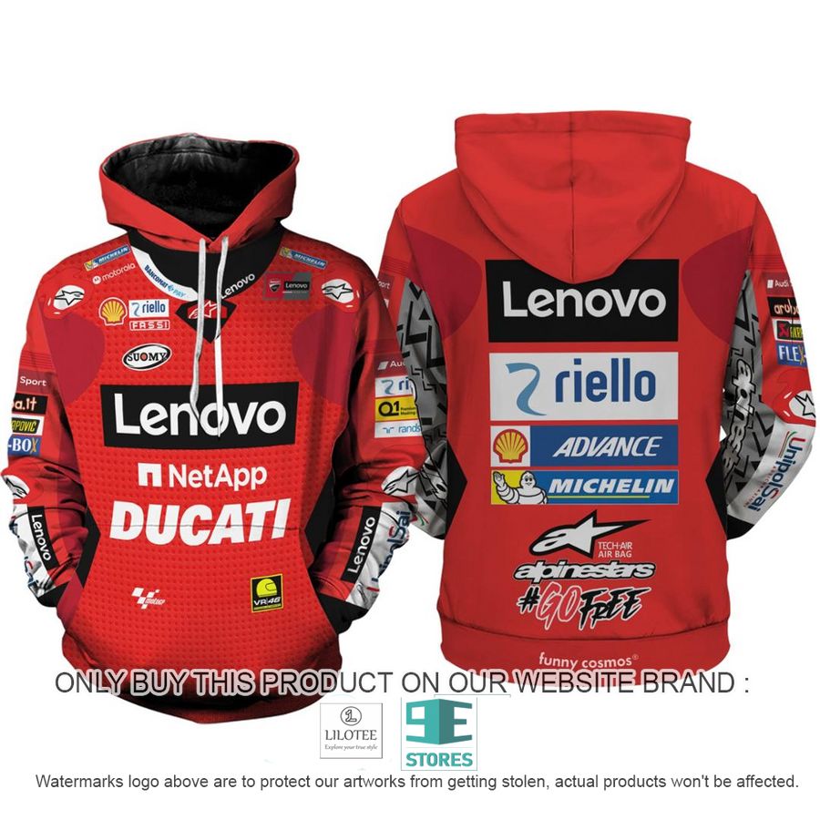 Lenovo Francesco Bagnaia 2022 Racing Motogp 3D Shirt, Hoodie 8