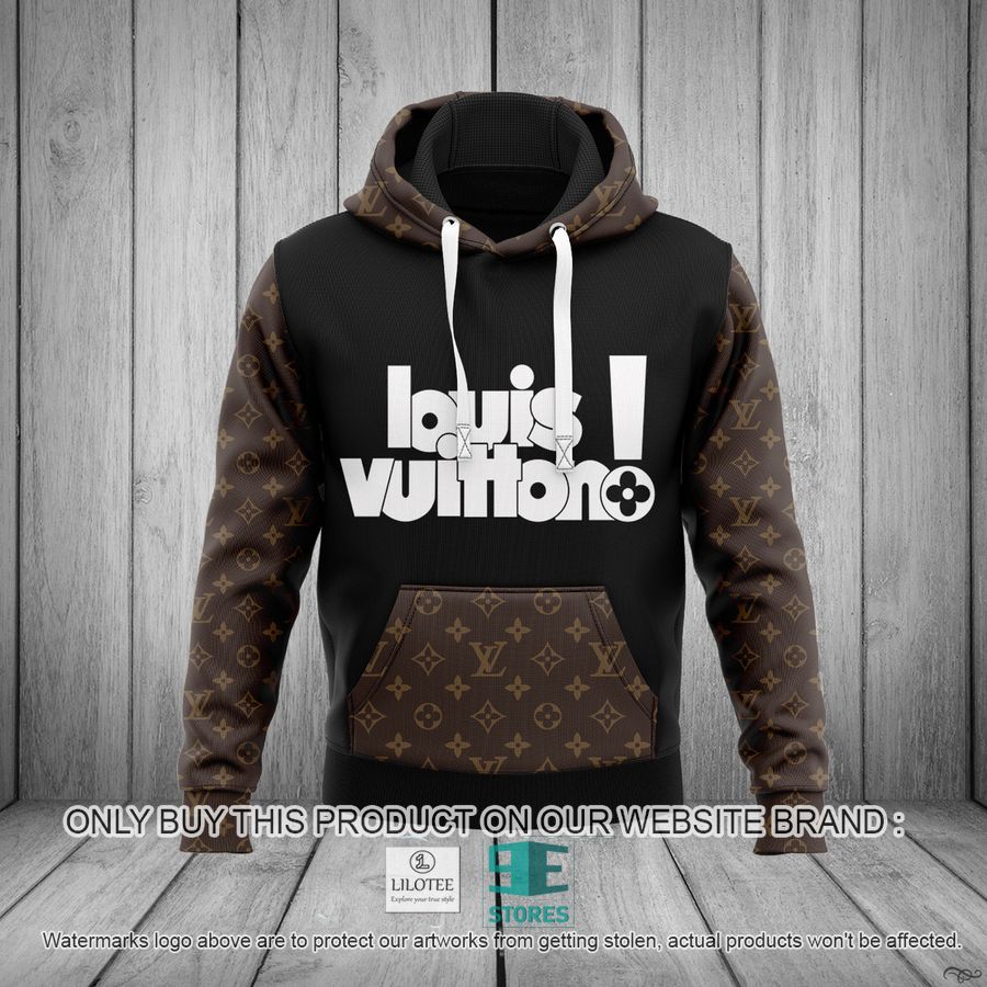 Louis Vuitton art letter brown 3D All Over Print Hoodie 9