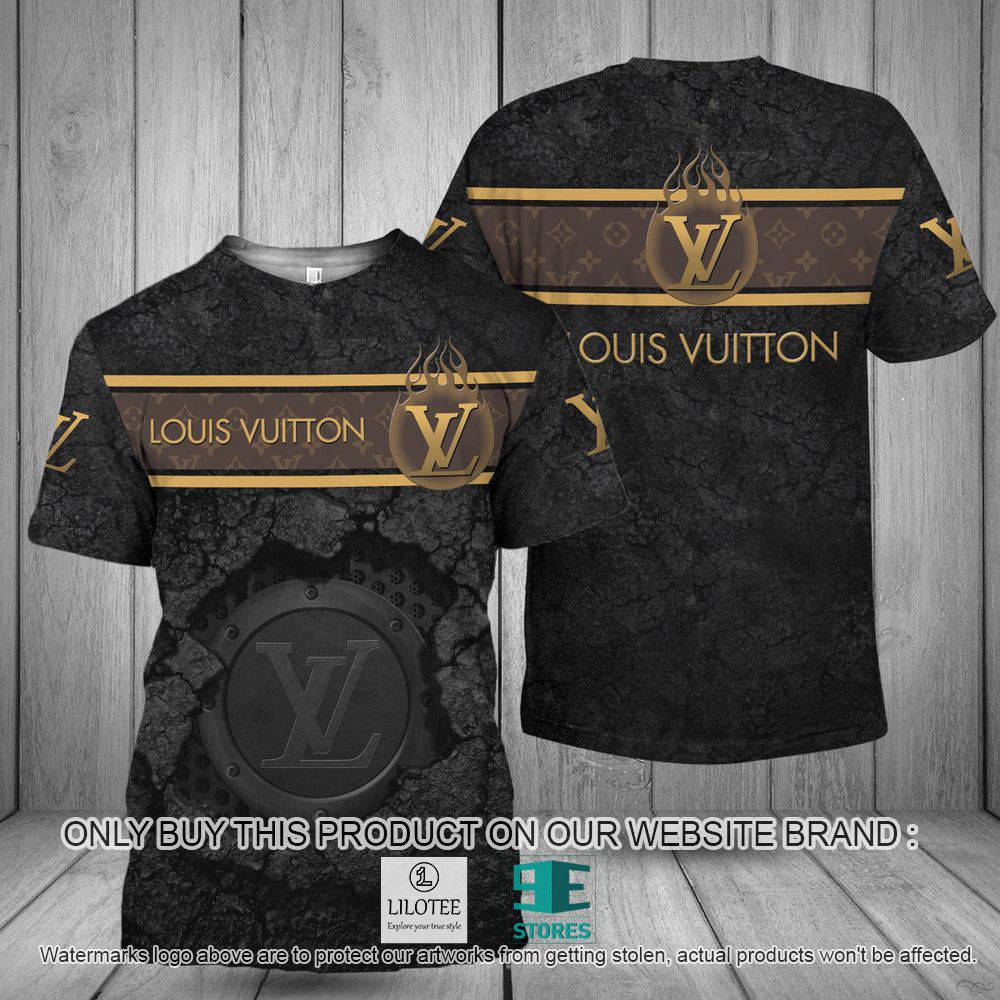 Louis Vuitton Fire Logo 3D Shirt - LIMITED EDITION 11