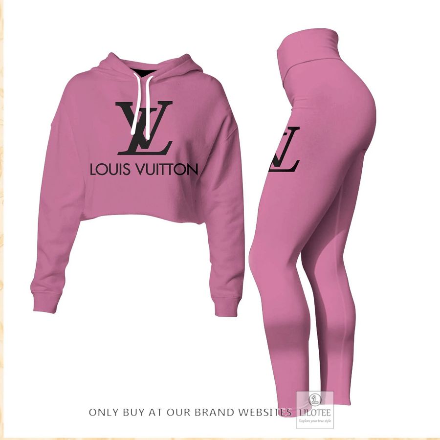 Louis Vuitton Pink Crop Hoodie vs Legging 2