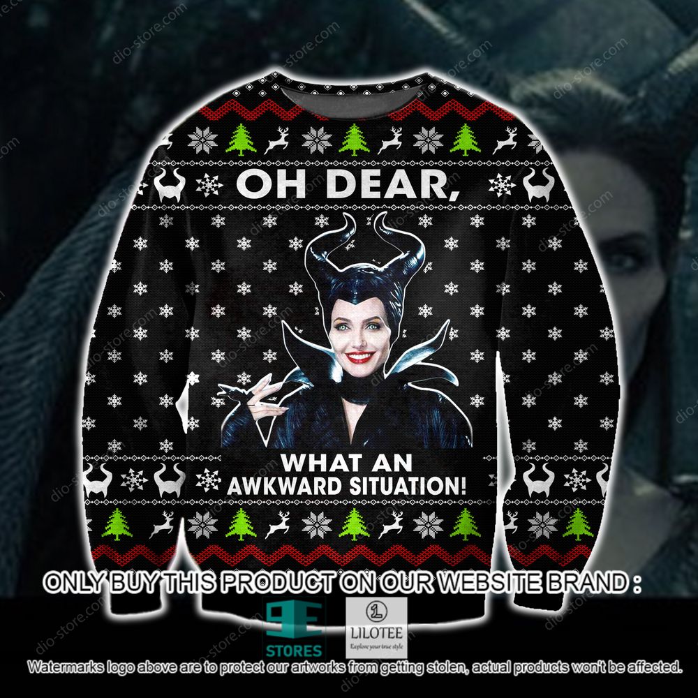 Maleficent Oh Dear What An Awkward Situation Christmas Ugly Sweater - LIMITED EDITION 10
