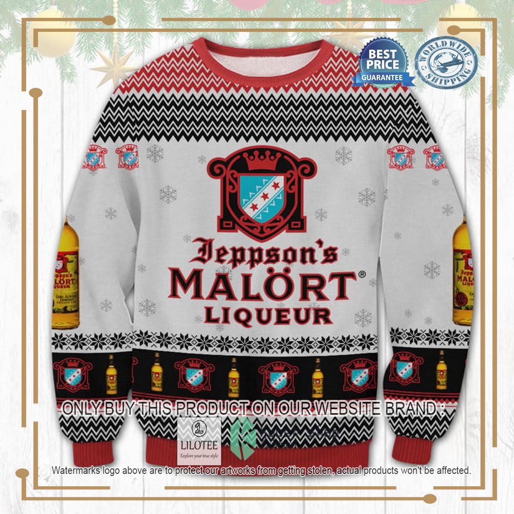 Malort Liqueur Ugly Christmas Sweater - LIMITED EDITION 3