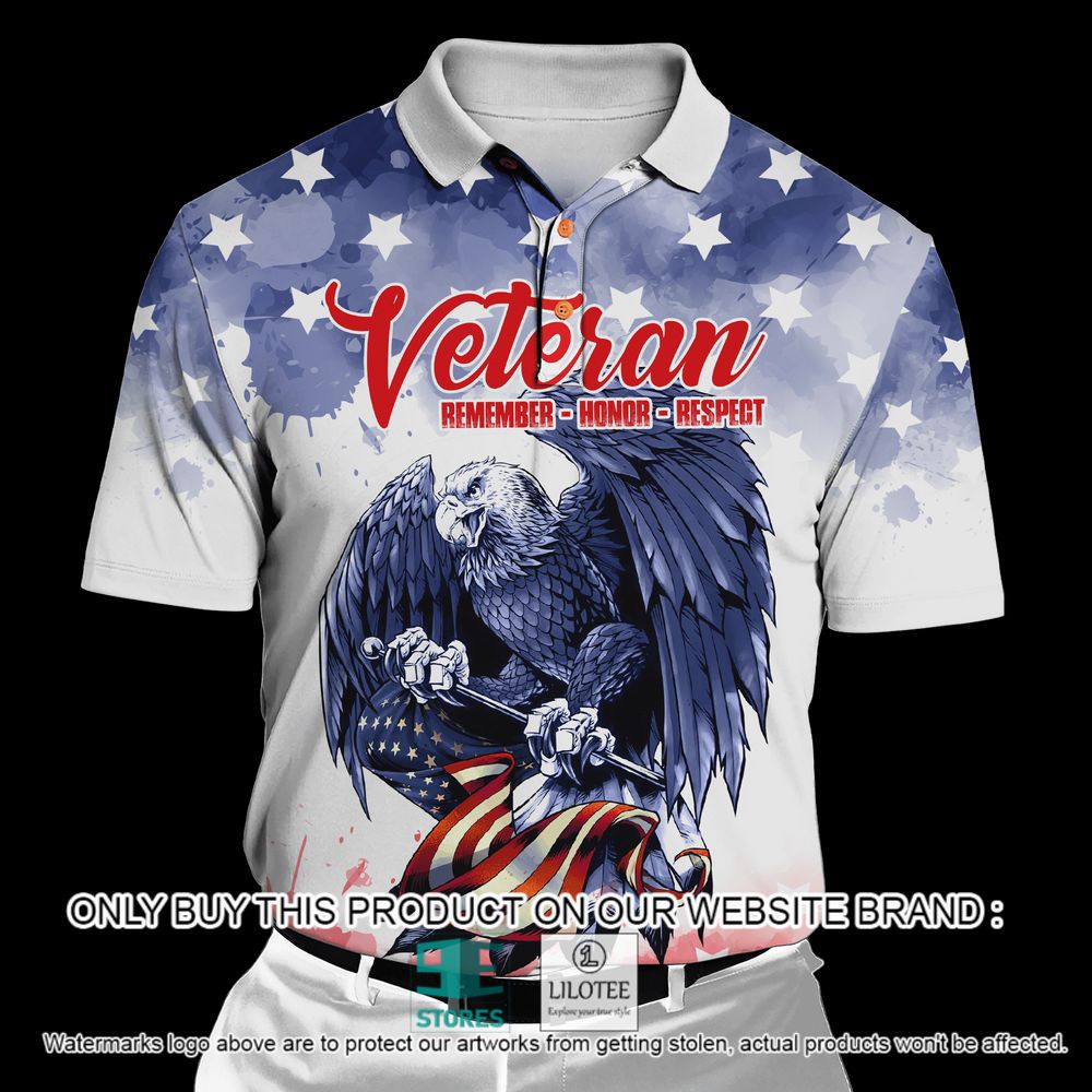 Memorial Day if for them Veteran's Day Eagle US Flag Polo Shirt - LIMITED EDITION 4