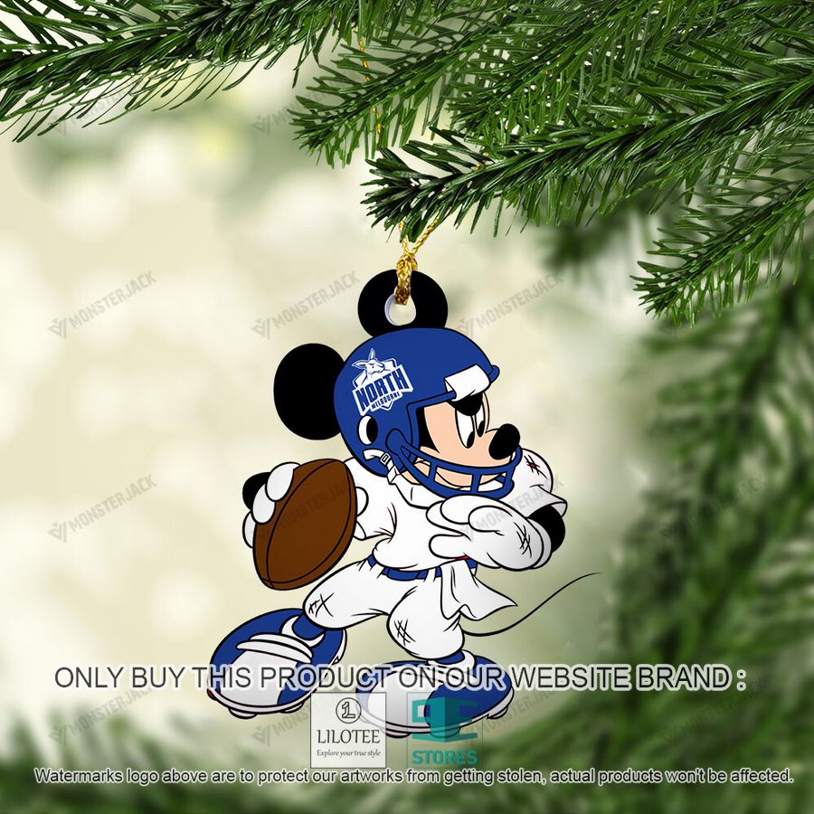 Mickey Mouse AFL North Melbourne Football Club Christmas Ornament - LIMITED EDITION 4
