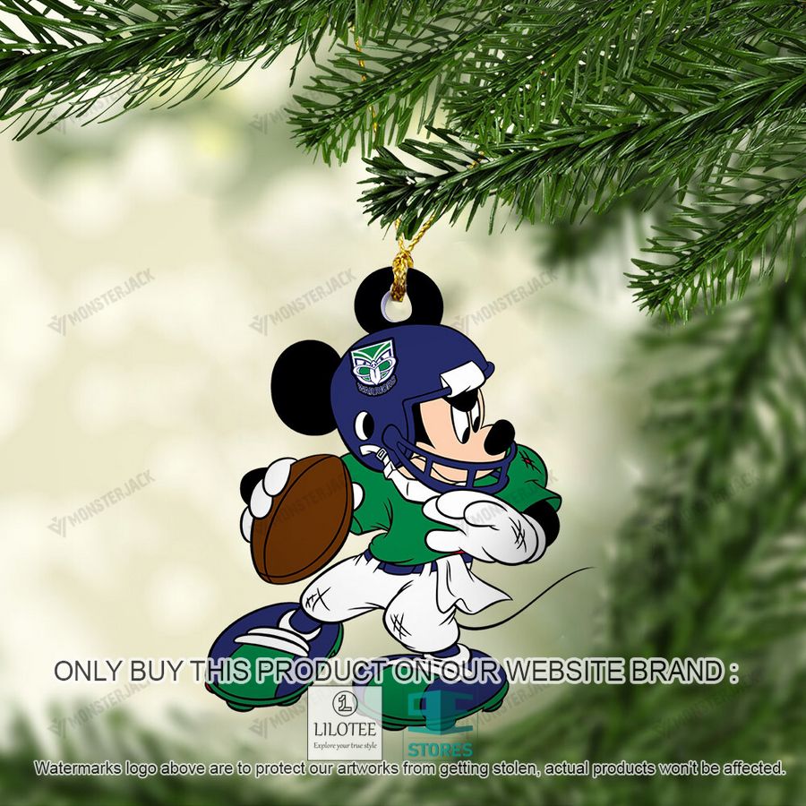 Mickey Mouse NRL New Zealand Warriors Christmas Ornament - LIMITED EDITION 4