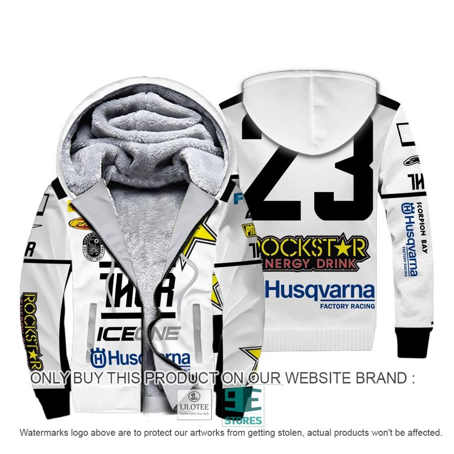 MX Rockstar Energy Husqvarna Racing Motor Fleece Hoodie 8