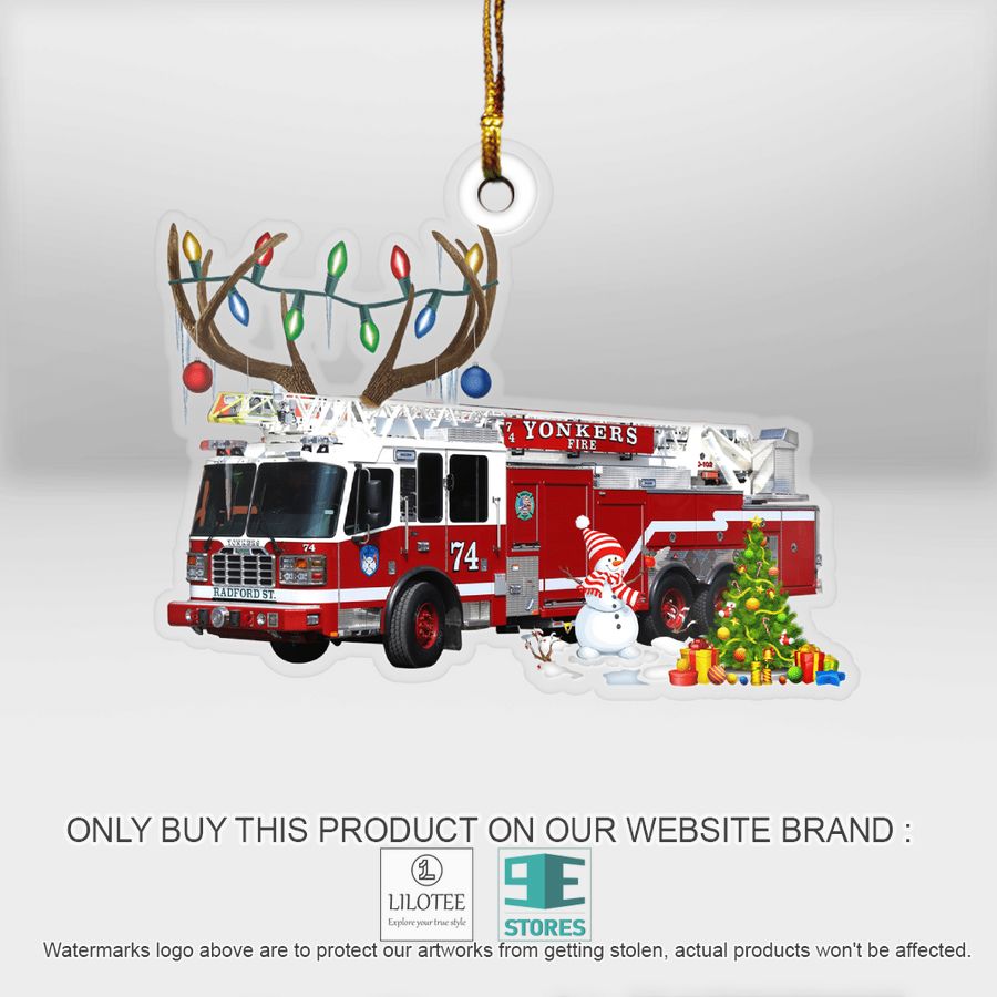 New York Yonkers Fire Department Christmas Ornament - LIMITED EDITION 12