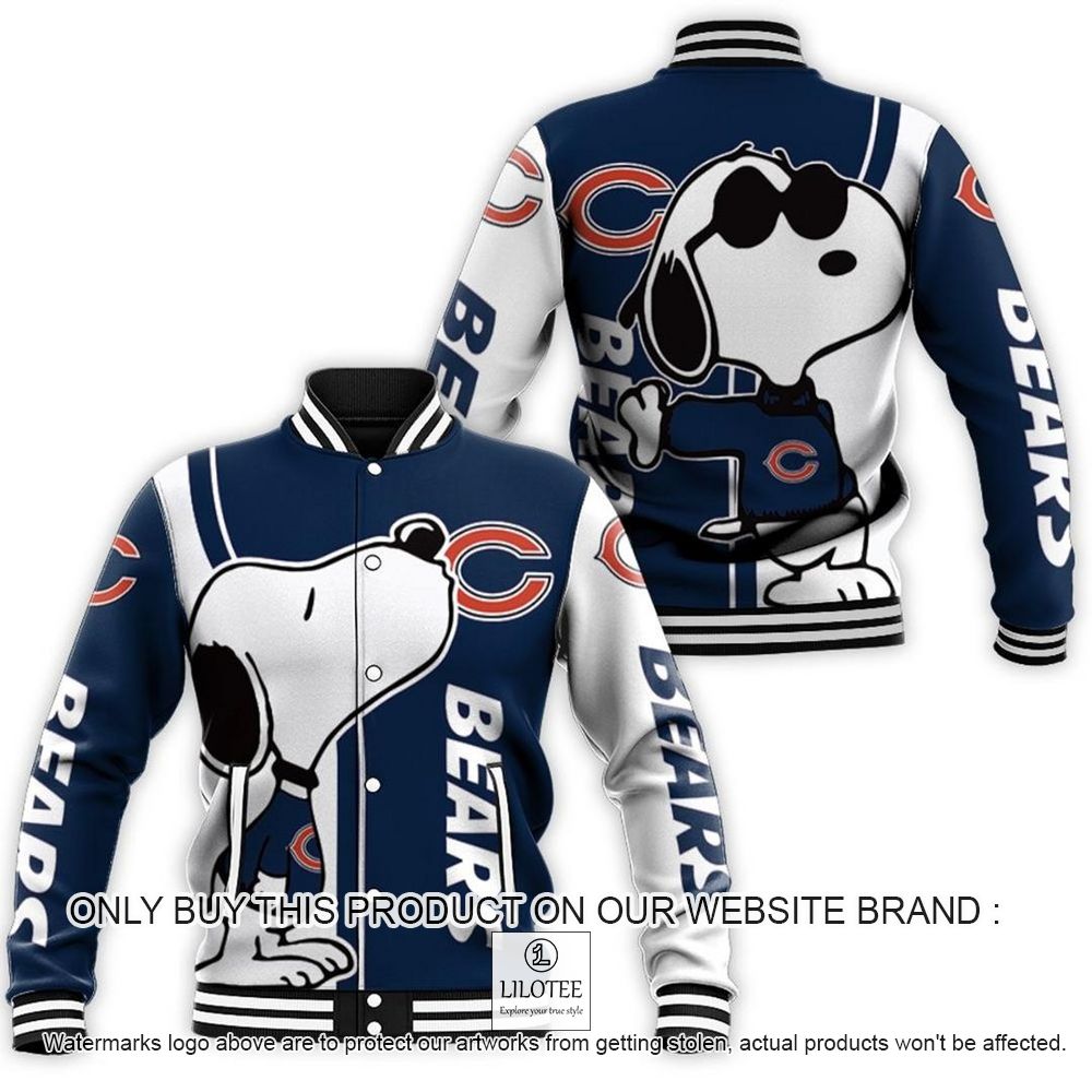 NFL Chicago Bears Snoopy Baseball Jacket - LIMITED EDITION 11