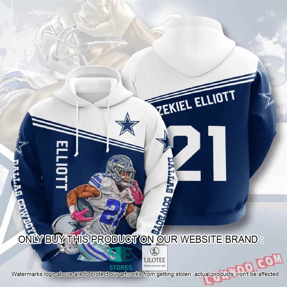 NFL Dallas Cowboys Ezekiel Elliott 21 3D Hoodie - LIMITED EDITION 11