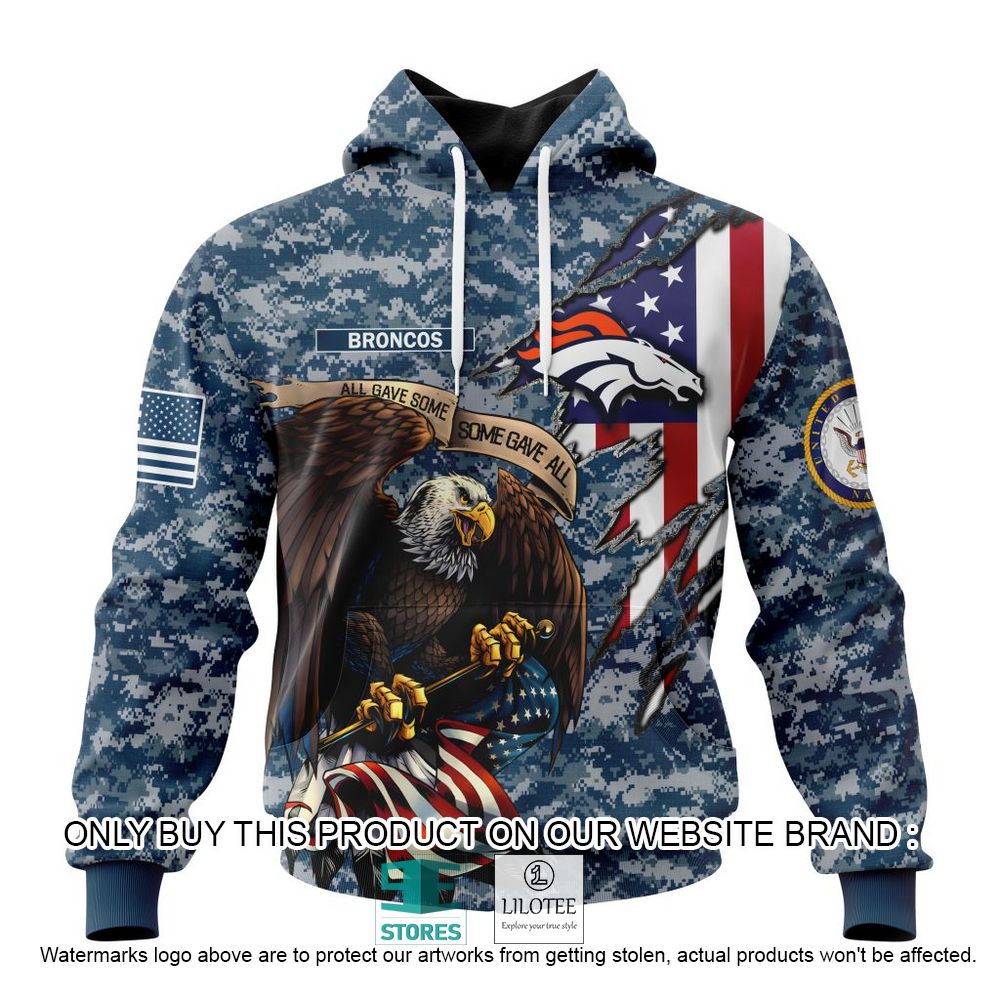 NFL Denver Broncos Eagle American Navy Flag Personalized 3D Hoodie, Shirt - LIMITED EDITION 18